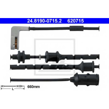 Сигнализатор износа тормозных колодок ATE 620715 / 24.8190-0715.2