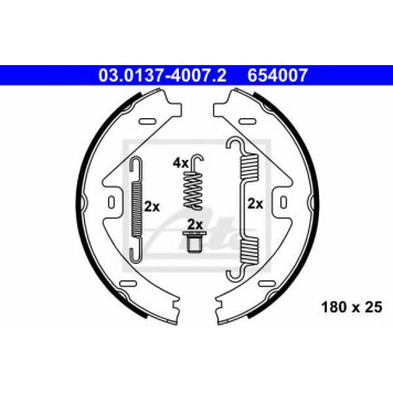 Комплект колодок стояночной тормозной системы ATE 654007 / 03.0137-4007.2