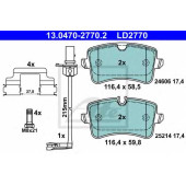 Колодки тормозные дисковые для AUDI A4(8K5, B8), A5(8F7), A6(4G2, 4G5, 4GC, 4GD, 4GH, 4GJ, C7), A7(4GA, 4GF) / PORSCHE MACAN(95B) <b>ATE 13.0470-2770.2 / LD2770</b>