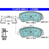 Колодки тормозные дисковые для MERCEDES GLK(X204) <b>ATE 13.0470-3852.2 / LD3852</b>