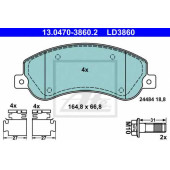Колодки тормозные дисковые для VW AMAROK(2H#,S1B) <b>ATE 13.0470-3860.2 / LD3860</b>