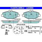 Колодки тормозные дисковые для MERCEDES E(S211,W211) <b>ATE 13.0470-3999.2 / LD3999</b>