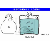Колодки тормозные дисковые для CHRYSLER CROSSFIRE / MERCEDES C, CLC, CLK, E, SLK <b>ATE 13.0470-4064.2 / LD4064</b>