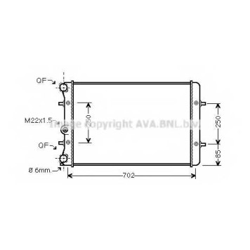 Радиатор охлаждения двигателя AVA QUALITY COOLING AI2129