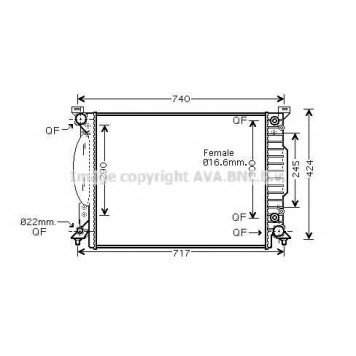 Радиатор охлаждения двигателя AVA QUALITY COOLING AI2205