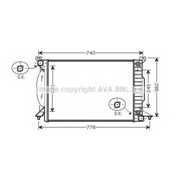 Радиатор охлаждения двигателя AVA QUALITY COOLING AI2207