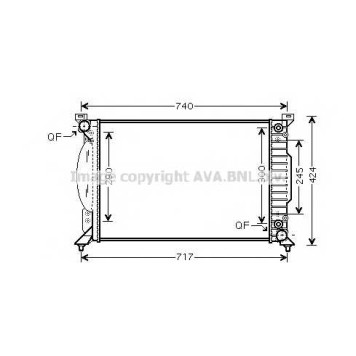 Радиатор охлаждения двигателя AVA QUALITY COOLING AI2229