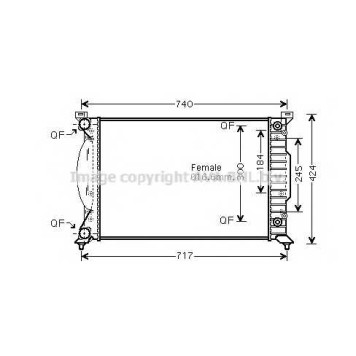 Радиатор охлаждения двигателя AVA QUALITY COOLING AI2241