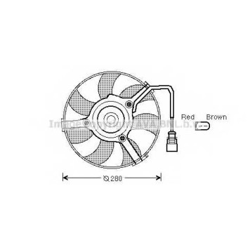 Вентилятор охлаждения двигателя AVA QUALITY COOLING AI7516