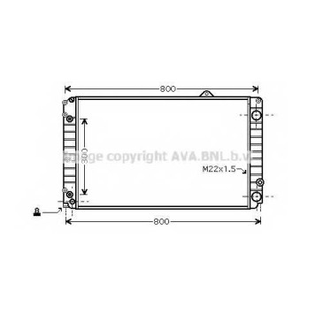 Радиатор охлаждения двигателя AVA QUALITY COOLING AIA2099