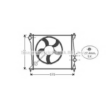 Радиатор охлаждения двигателя AVA QUALITY COOLING AIA2213
