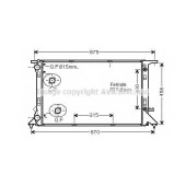 Радиатор охлаждения двигателя AVA QUALITY COOLING AIA2293