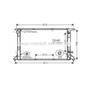 Радиатор охлаждения двигателя AVA QUALITY COOLING AIA2309