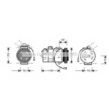 Компрессор кондиционера для AUDI A4(B5,8D2), A6(C5,4B2,4B5) / SKODA SUPERB(3U4) / VW PASSAT(3B2,3B3,3B5,3B6) <b>AVA QUALITY COOLING AIAK011</b>