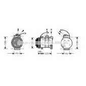Компрессор кондиционера для AUDI A4, A6, A8 / SKODA SUPERB / VW PASSAT <b>AVA QUALITY COOLING AIAK015</b>