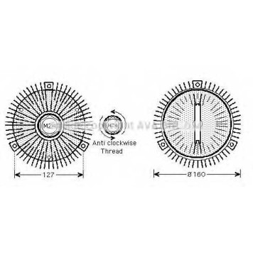 Сцепление вентилятора радиатора AVA QUALITY COOLING AIC286