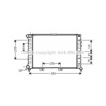 Радиатор охлаждения двигателя AVA QUALITY COOLING AL2029