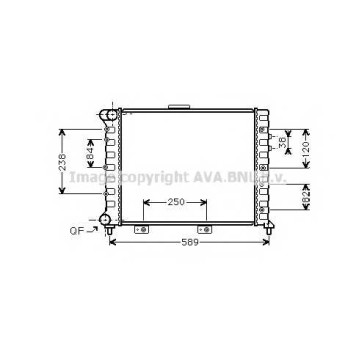 Радиатор охлаждения двигателя AVA QUALITY COOLING AL2069