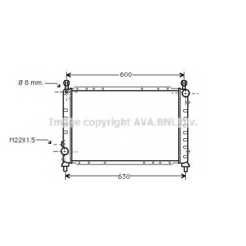 Радиатор охлаждения двигателя AVA QUALITY COOLING ALA2076