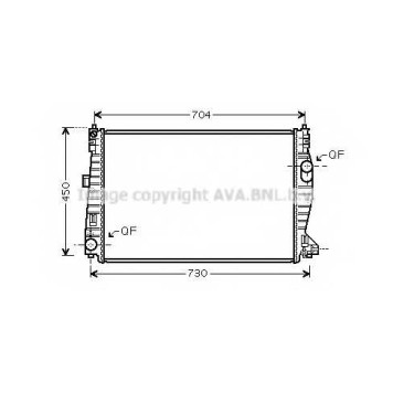 Радиатор охлаждения двигателя AVA QUALITY COOLING ALA2101