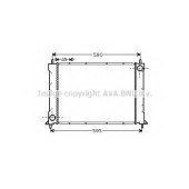 Радиатор охлаждения двигателя AVA QUALITY COOLING AU2069