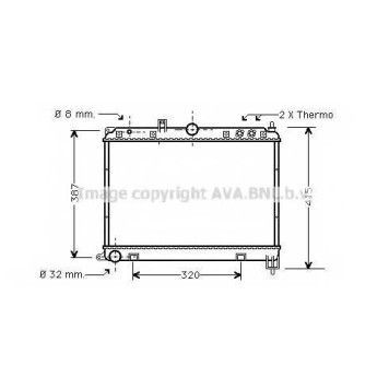 Радиатор охлаждения двигателя AVA QUALITY COOLING AU2118