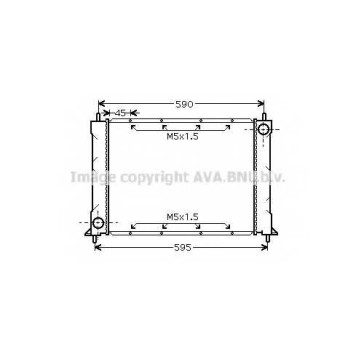 Радиатор охлаждения двигателя AVA QUALITY COOLING AU2119