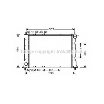 Радиатор охлаждения двигателя AVA QUALITY COOLING AU2149