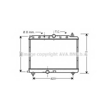 Радиатор охлаждения двигателя AVA QUALITY COOLING AU2153