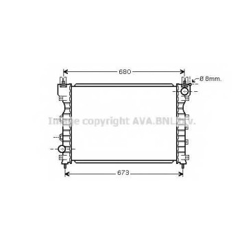 Радиатор охлаждения двигателя AVA QUALITY COOLING AU2174
