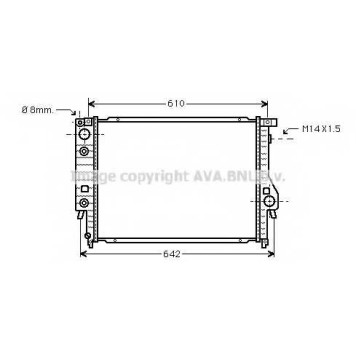 Радиатор охлаждения двигателя AVA QUALITY COOLING BW2048