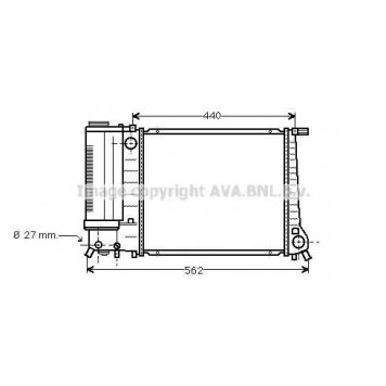 Радиатор охлаждения двигателя AVA QUALITY COOLING BW2081