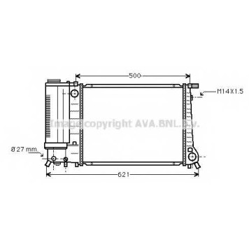 Радиатор охлаждения двигателя AVA QUALITY COOLING BW2083