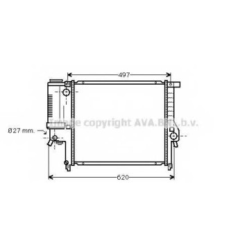 Радиатор охлаждения двигателя AVA QUALITY COOLING BW2139