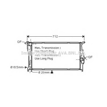 Радиатор охлаждения двигателя AVA QUALITY COOLING BW2293