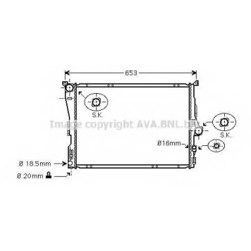 Радиатор охлаждения двигателя AVA QUALITY COOLING BW2343