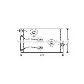 Радиатор охлаждения двигателя AVA QUALITY COOLING BW2410