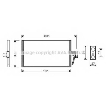 Конденсатор кондиционера AVA QUALITY COOLING BW5254
