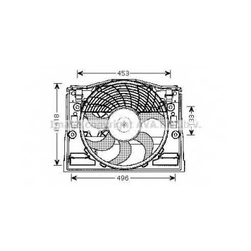 Вентилятор охлаждения двигателя AVA QUALITY COOLING BW7513