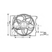 Вентилятор охлаждения двигателя AVA QUALITY COOLING BW7523