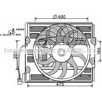 Вентилятор охлаждения двигателя AVA QUALITY COOLING BW7526