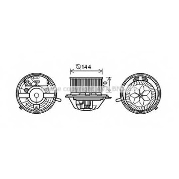 Электродвигатель вентиляции салона AVA QUALITY COOLING BW8454