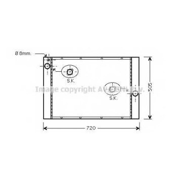 Радиатор охлаждения двигателя AVA QUALITY COOLING BWA2284