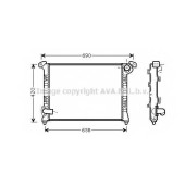 Радиатор охлаждения двигателя AVA QUALITY COOLING BWA2314