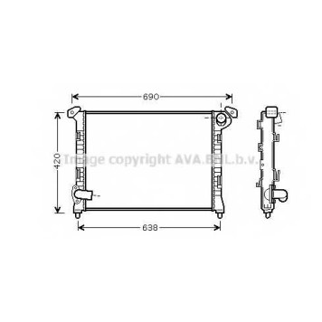 Радиатор охлаждения двигателя AVA QUALITY COOLING BWA2314