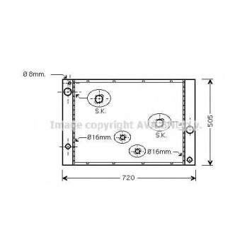 Радиатор охлаждения двигателя AVA QUALITY COOLING BWA2338