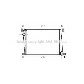 Радиатор охлаждения двигателя AVA QUALITY COOLING BWA2356
