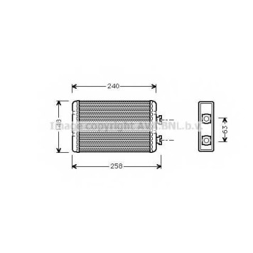 Радиатор отопления салона AVA QUALITY COOLING BWA6210