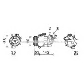 Компрессор кондиционера для BMW 1(E81,E82,E87,E88), 3(E90,E91,E92,E93), X1(E84) <b>AVA QUALITY COOLING BWAK393</b>