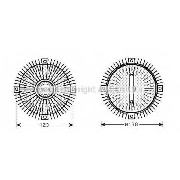 Сцепление вентилятора радиатора AVA QUALITY COOLING BWC322